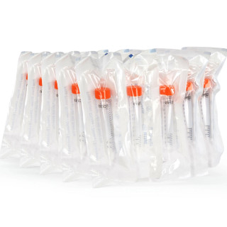 Eisco Labs: Pack of 25, 15ml Sterile Centrifuge Tubes, Polypropylene, Flat Cap, Lab-Grade, Individually Wrapped_main