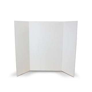 28 x 40 White Corrugated Project Board and Science Fair Titles - Pack of 2_main