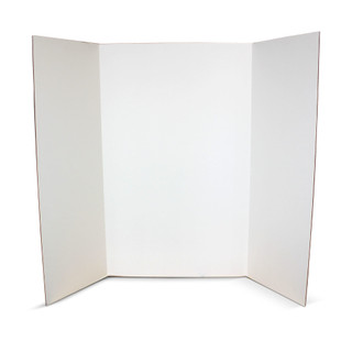 36 x 48 White Corrugated Project Board and Science Fair Titles - Pack of 4_main