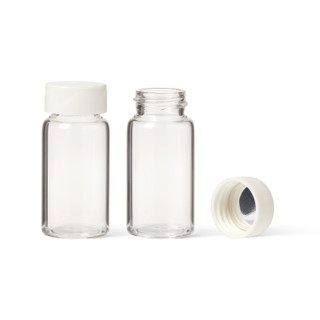 Scintillation Vials, 20 ml, With Attached White Urea Cap (Size 22-400) And Cork Foil Liner, PK/500_main
