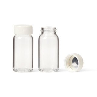 Scintillation Vials, 20 ml with Unattached White Urea Cap (Size 22-400) and Cork Foil Liner, PK/500_main