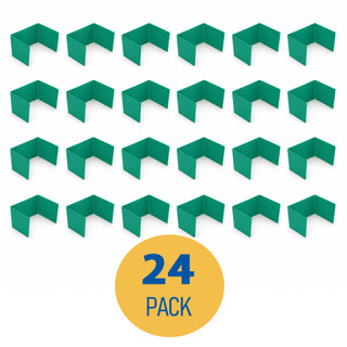 12 x 46.5 Green Plastic Study Carrel (3mm) - 24 Pack_main