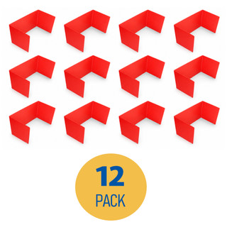 12 x 46.5 Red Plastic Study Carrel (3mm) - 12 Pack_main