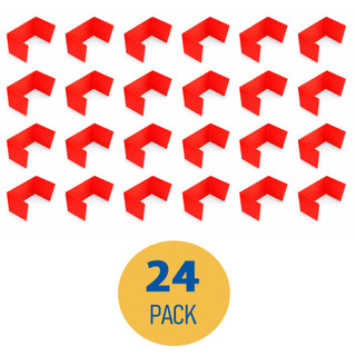 12 x 46.5 Red Plastic Study Carrel (3mm) - 24 Pack_main