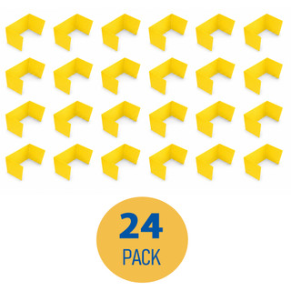 12 x 46.5 Yellow Plastic Study Carrel (3mm) - 24 Pack_main