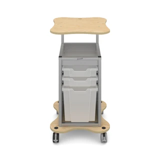 Gratnells MyBASE Silver Cart with 3 Translucent Trays_main