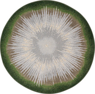Rare Earth 7'7" Round Area Rug in Color Moss_main
