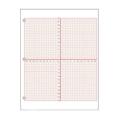 Numbered Axis Graph Paper, 3/16