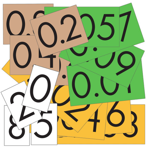 Sensational Math 4-Value Decimals to Whole Number Place Value Cards 12-Pack