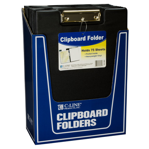 Clipboard Folder, Black (Set of 12 Clipboards)