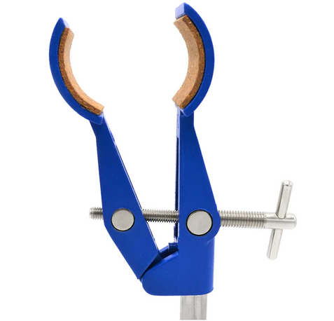 2 Prong Cork-lined Burette Clamp on Swivel Bosshead - 4.3" Max Opening