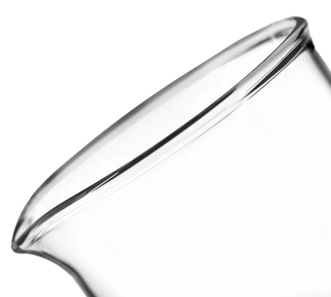 6 pack - 1000ml Beakers - Griffin Style, Low Form with Spout - 200ml graduations - Borosilicate 3.3 Glass 