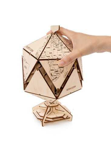 Icosahedral Globe Plain Construction STEM Kit
