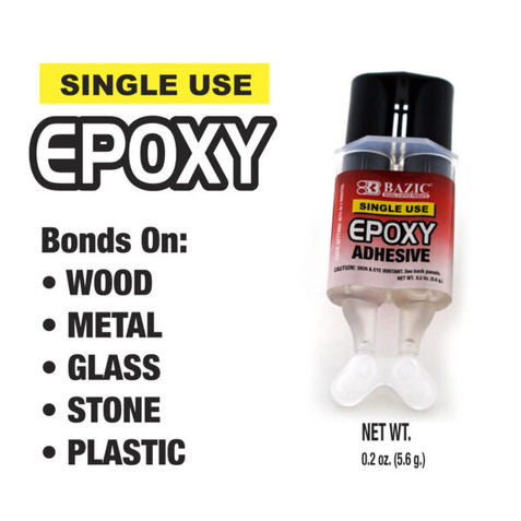 0.2 oz (5.6g) Quick Setting Epoxy Glue w/ Syringe Applicato 24 packs