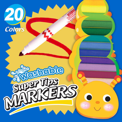 20 Color Super Tip Washable Markers 12 Pack