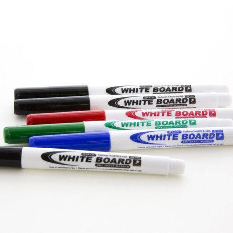 Assorted Colors Fine Tip Dry-Erase Markers (6/Pack) 12 Pack 