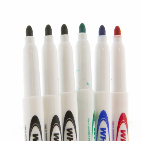 Assorted Colors Fine Tip Dry-Erase Markers (6/Pack) 12 Pack 