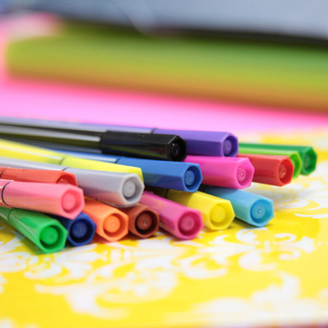 24 Color Washable Fiber Tip Pen 12 Packs