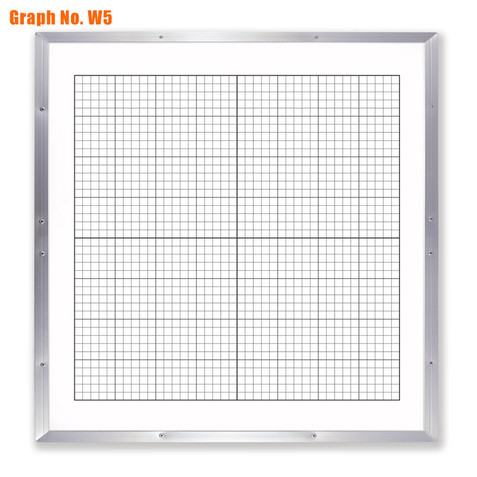 1" Grid with Bold Axis, Graph Dry Erase Board