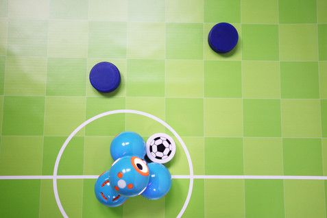 BrainStorm STEM Education Robotics Activity Mat: Soccer, 80" x 44.75" With Game Pieces