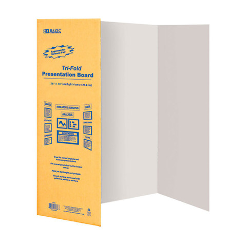 28" X 40" White Tri-Fold Corrugated Presentation Board - 224084