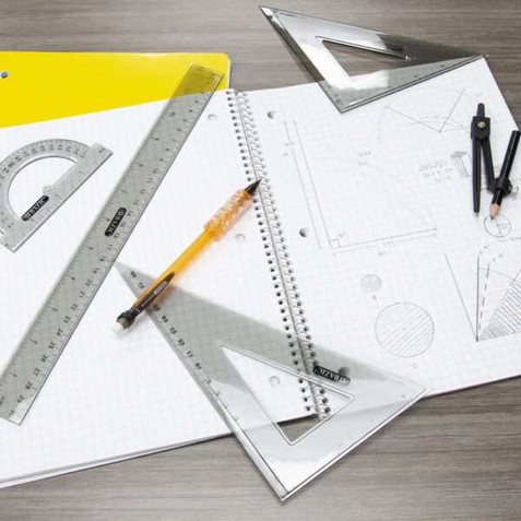 4-Piece Geometry Ruler Combination Sets w/ Compass 24 Packs - 224146 ...