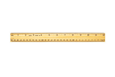 Double Bevel/Metal Edge/Varnished Wood Ruler, 12 Inches, Box of 36 ...