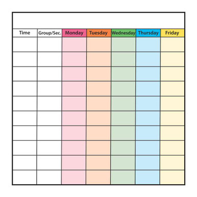 Weekly Class Schedule Dry Erase Magnet | Geyer Instructional Products