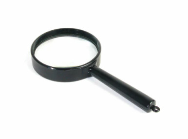 Magnifier, Black Plastic Frame, 2.5 inches diameter, 2X magnification