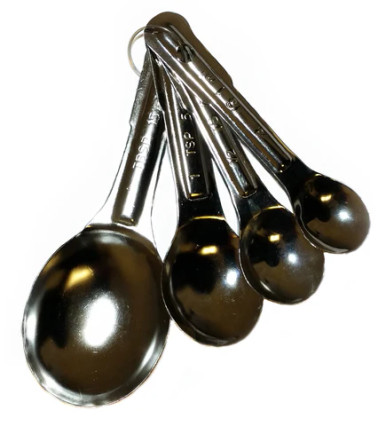 Spoon Measuring Set, 1 tbsp., 1 tsp., 1/2 tsp., and 1/4 tsp. Spoons