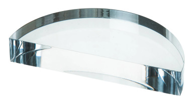 Glass Display Blocks Eisco Labs: Glass Semi-Circular Display Block, 90 x 45 x 15mm