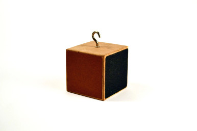 Eisco Labs: 2 Inch Square Friction Cube with Hook, 4 Surfaces