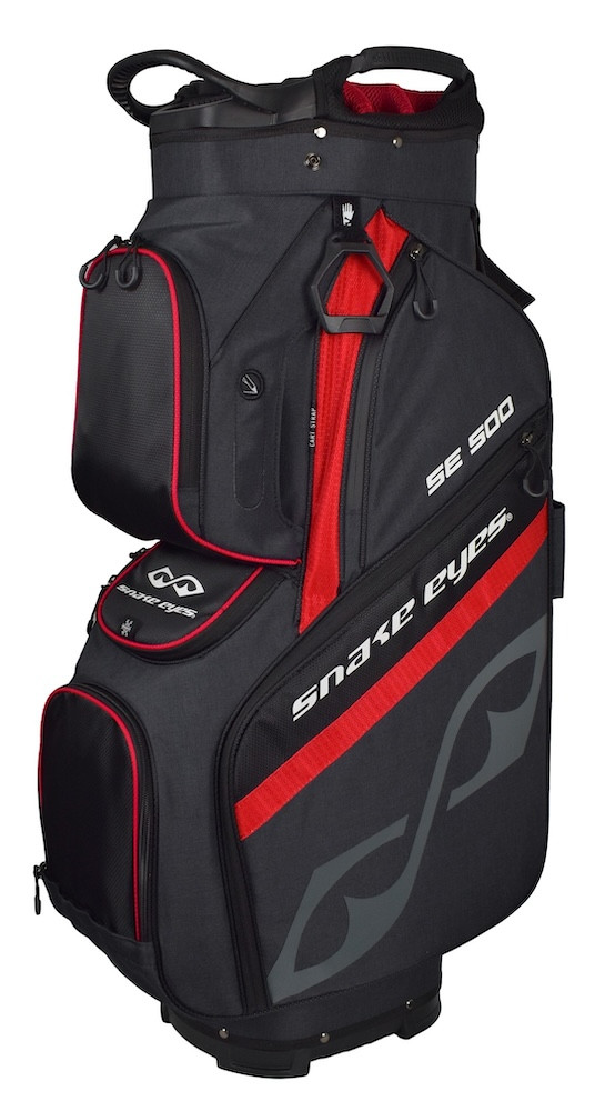 SNAKE EYES ゴルフバッグ キャディバッグ ブラック レッド Snake Eyes Golf SE500 Cart Bag | GolfBags.com