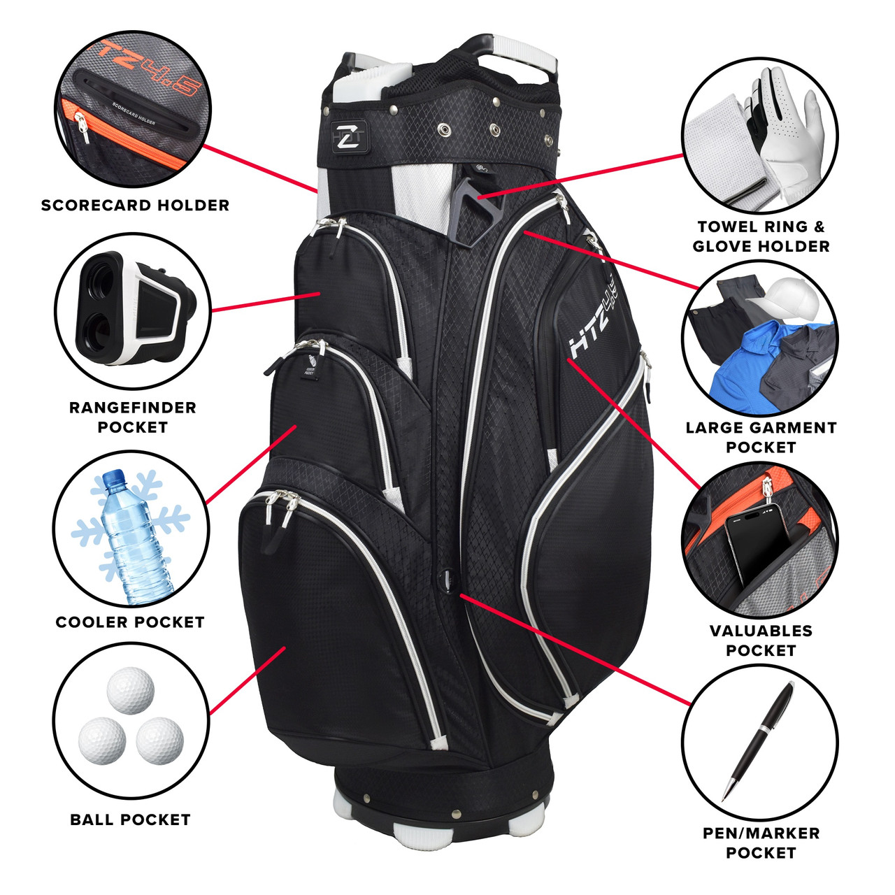 Hot-Z Golf Previous Season 4.5 Cart Bag | GolfBags.com