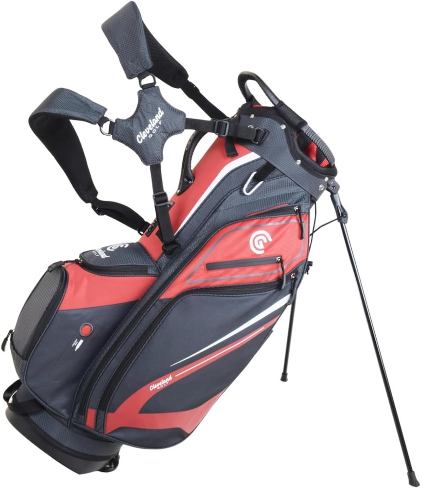 Cleveland Golf スタンド付きキャディバッグ 黒/赤 Cleveland Golf LT Lightweight Stand Bag | GolfBags.com
