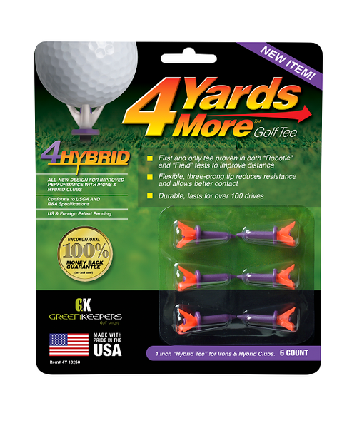 4 Yards More Golf 4Hybrid Golf Tees (6 Pack) - Image 1
