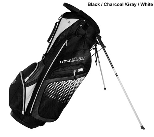 Hot-Z Golf 3.0 Stand Bag Black/Charcoal Grey/White - Image 1