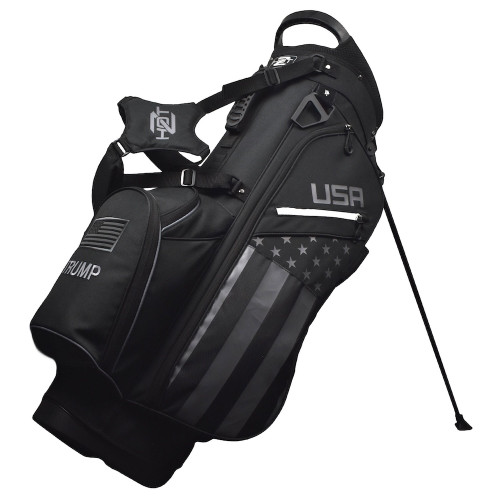 Hot-Z Golf USA TRUMP Black Flag Stand Bag - Image 1