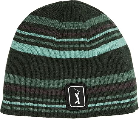 PGA Tour Golf Striped Reversible Beanie - Image 1