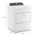 Whirlpool® Sécheuse au gaz à chargement vertical avec capteur d’humidité - 7 pi cu WGD5010LW