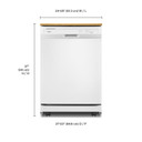 Whirlpool® Lave-vaisselle robuste avec programme de lavage en une heure WDP370PAHW