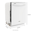 Lave-vaisselle avec système de lavage intelligent de 24 po Whirlpool® et un panier supérieur haut WDT740SALW