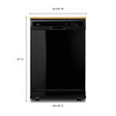 Whirlpool® Lave-vaisselle robuste avec programme de lavage en une heure WDP370PAHB