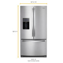 Whirlpool® Réfrigérateur à portes françaises - 36 po - 27 pi cu WRF757SDHZ