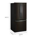 Whirlpool® Réfrigérateur à portes françaises - 30 po - 20 pi cu WRF560SMHV