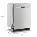 Whirlpool® Lave-vaisselle silencieux avec 3e panier et poignée encastrée - 51 dBA WDP730HAMZ