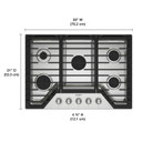 Whirlpool® Table de cuisson au gaz avec cinquième brûleur, 30 po WCGK7030PS