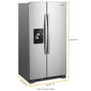 Whirlpool® Réfrigérateur côte à côte - 33 po - 21 pi cu WRS321SDHZ