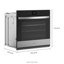 Whirlpool® Four mural simple intelligent avec friture à air de 5 pi cu WOES7030PZ