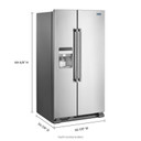 Maytag® Réfrigérateur côte à côte avec distributeur extérieur d’eau et de glaçons - 36 po - 25 pi cu MSS25C4MGZ
